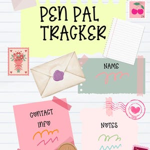 Colorful, Cute, and Quirky Pen Pal Tracker