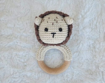 Crochet Lion Rattle Toy