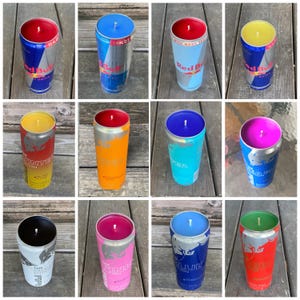 Red Bull Can Candles: Upcyled Energy Drink All Flavors, Custom Scent Or Wax Color imagen 7