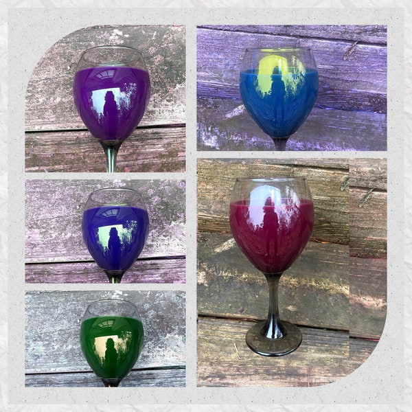 Wine Glass Candles Etsy