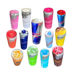Red Bull Energy Drink Can Candles Made to Order Any Scent Or Color