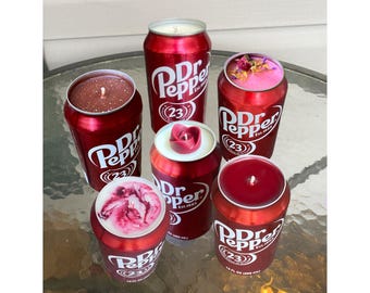 Dr Pepper Can Soda Candles Made to Order Any Scent Wax Color