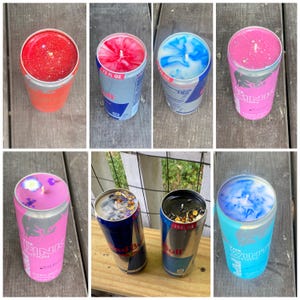 Red Bull Can Candles: Upcyled Energy Drink All Flavors, Custom Scent Or Wax Color imagen 17