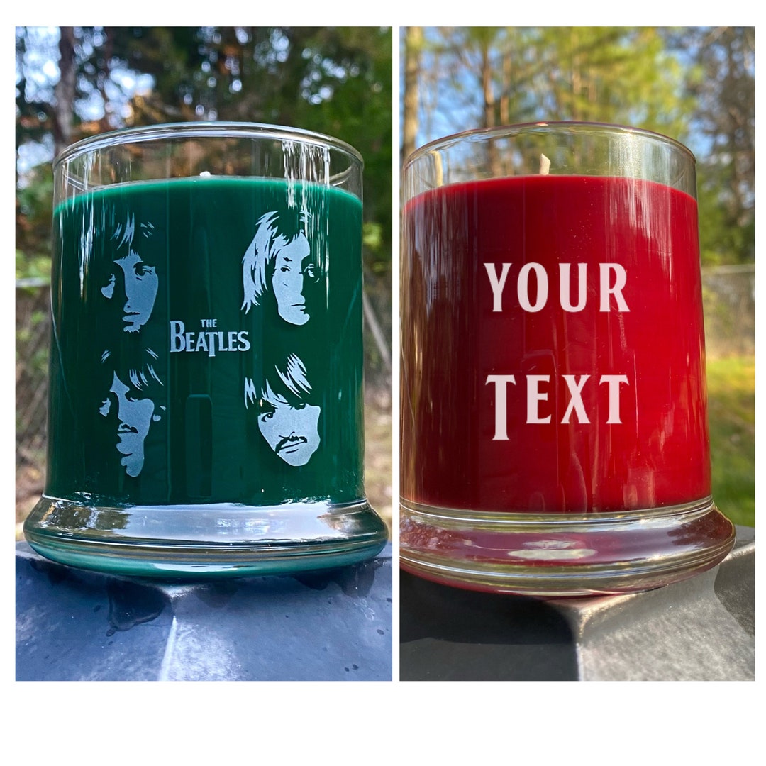 The Beatles Candle Etched Glass Keepsake Jar Etsy