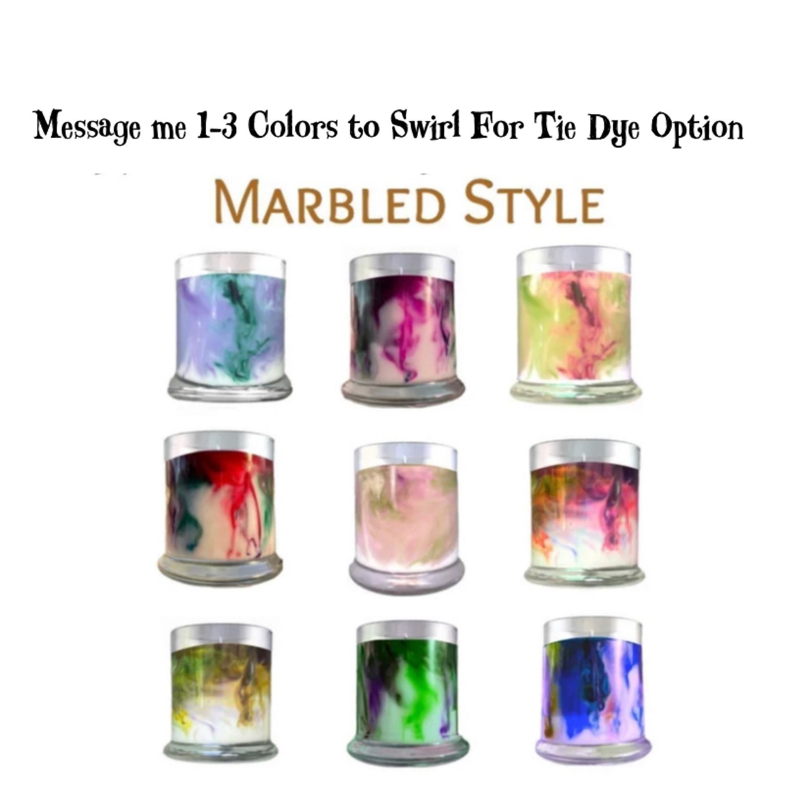 10 Wholesale Marble Candles Choose Colors Scents Jar Size Etsy