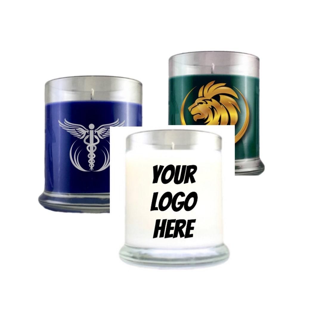 Custom Logo Candles, Etch or Decals, Business Candles Etsy