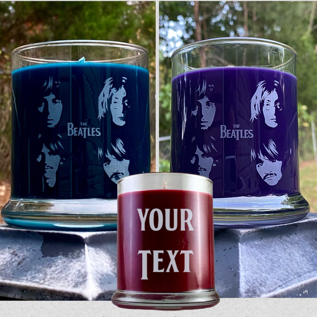 The Beatles Candle, Etched Glass, Keepsake Jar Etsy
