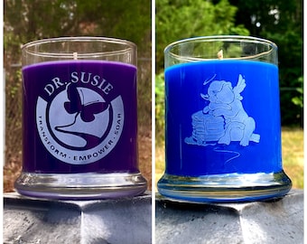 Customized Candle Etched, Scent & Color, Personalized
