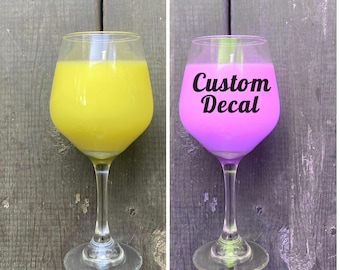 Vela para copa de vino, opciones de personalización de vinilo, cualquier color o aroma, gran idea para un regalo.
