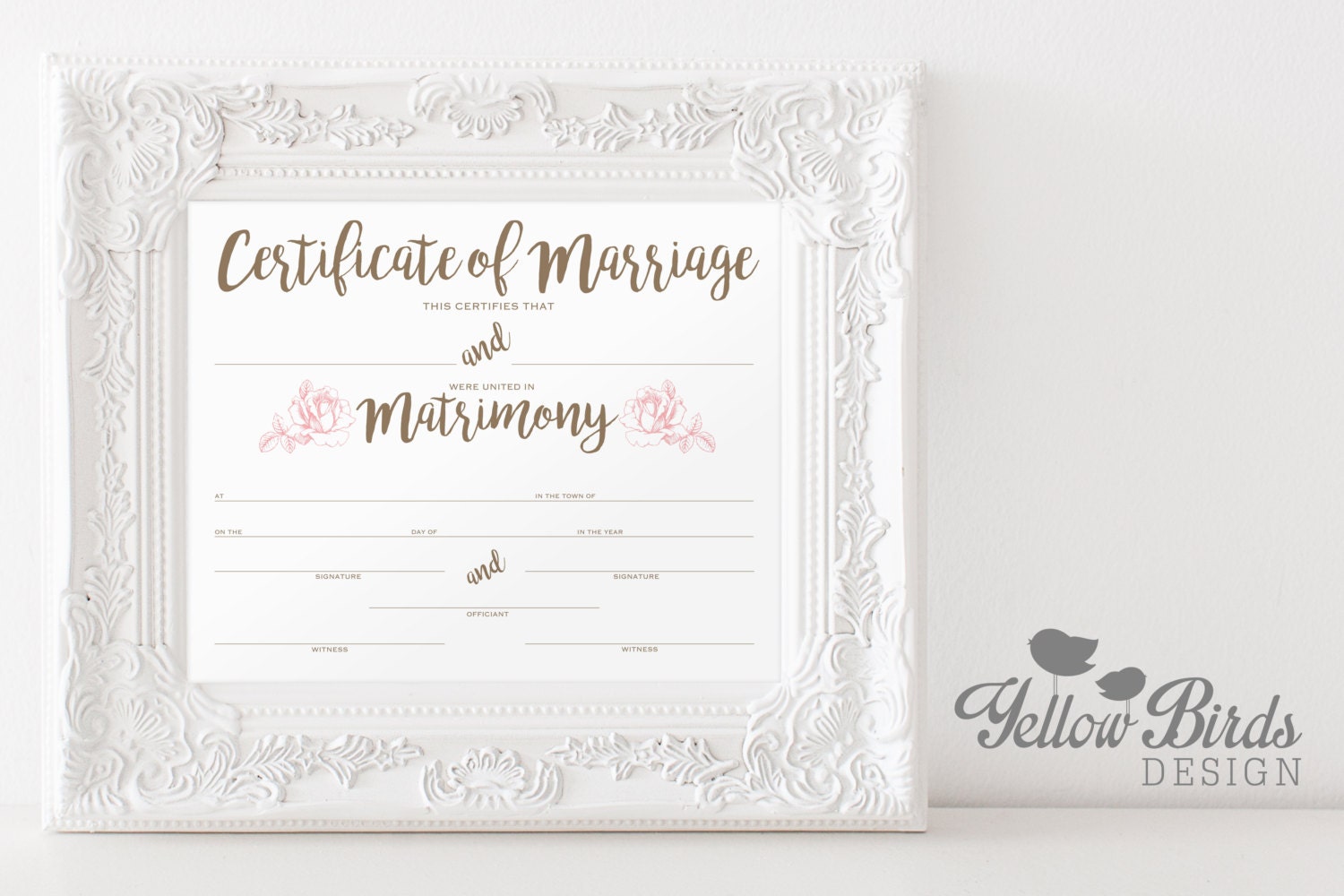 INSTANT DOWNLOAD Marriage Certificate Wedding Certificate Etsy Finland