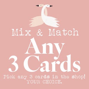 Mix & Match Any 3 Cards – Your Choice | Illustrated, Whimsical Art, Eco-Friendly