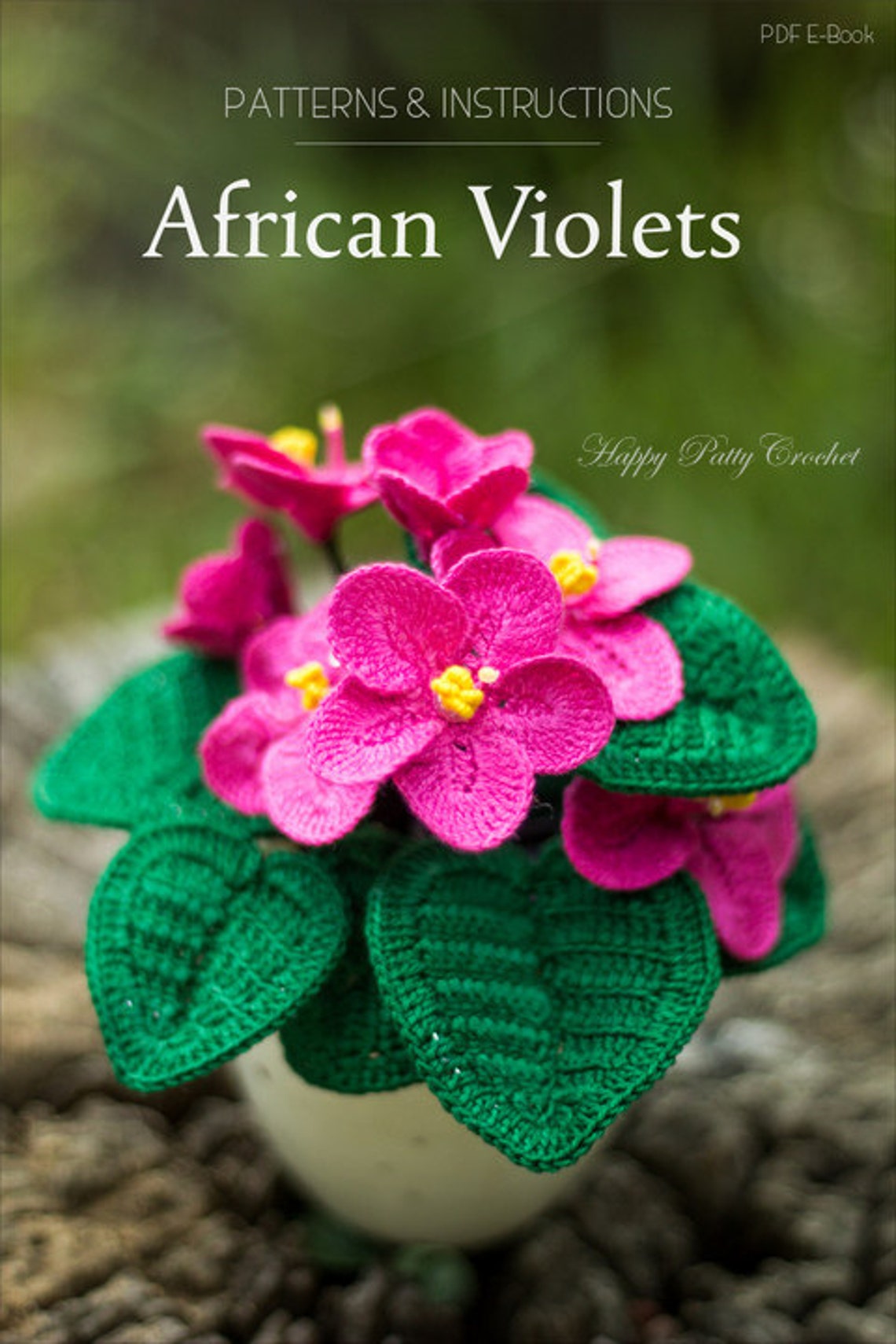Crochet Flower Pattern African Violet Pattern Crochet Etsy
