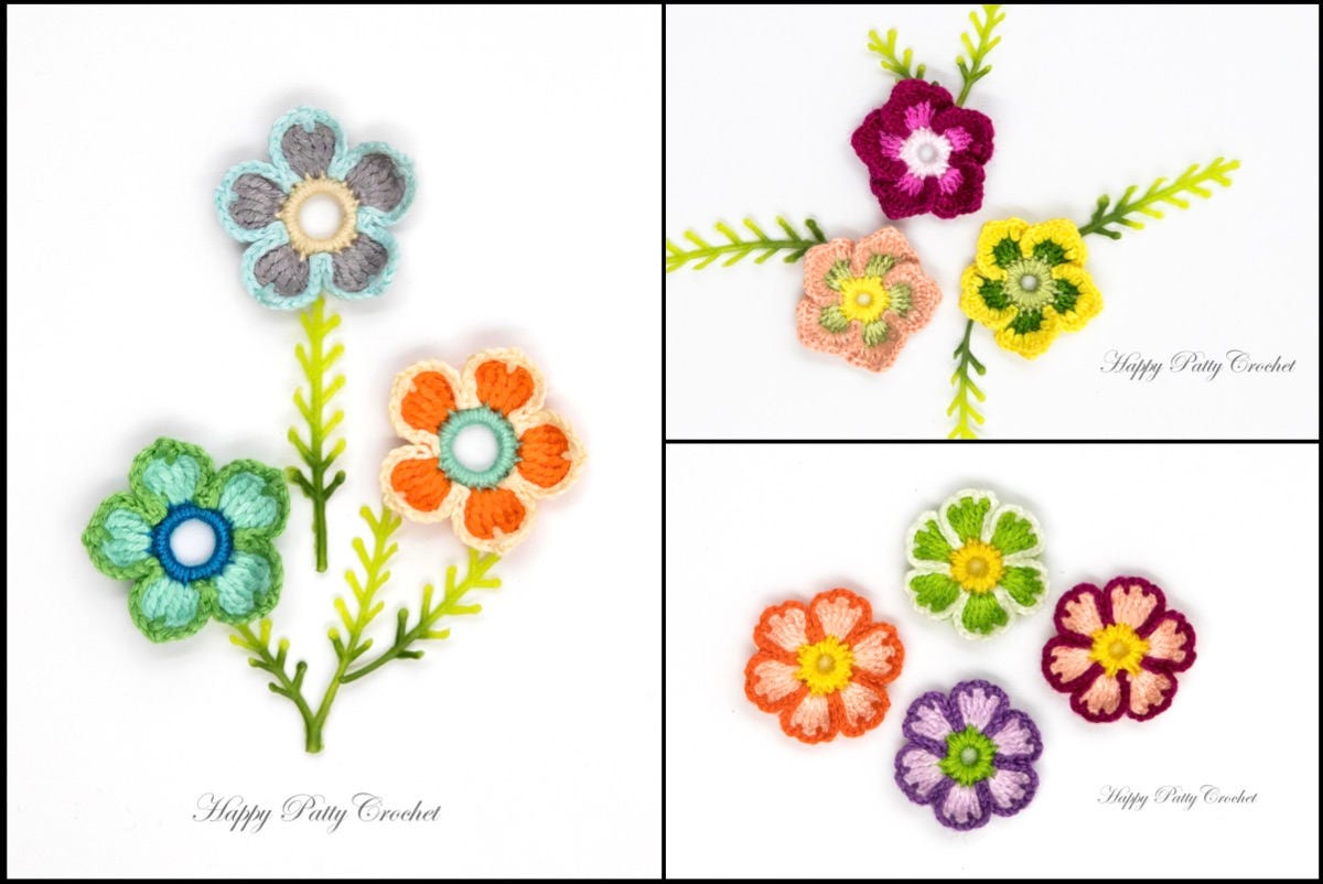 Crochet Sewing & Fiber 9 Crochet Flower Pattern Collection Crochet