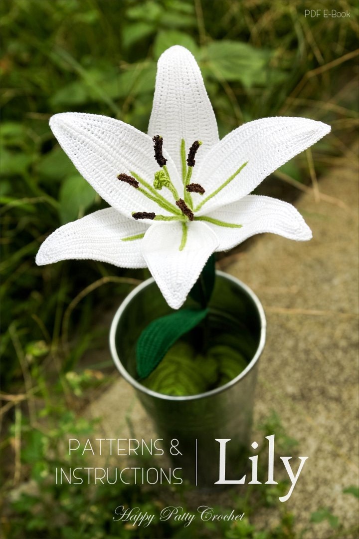Crochet Lily Pattern Crochet Flower Pattern Crochet Lily Etsy