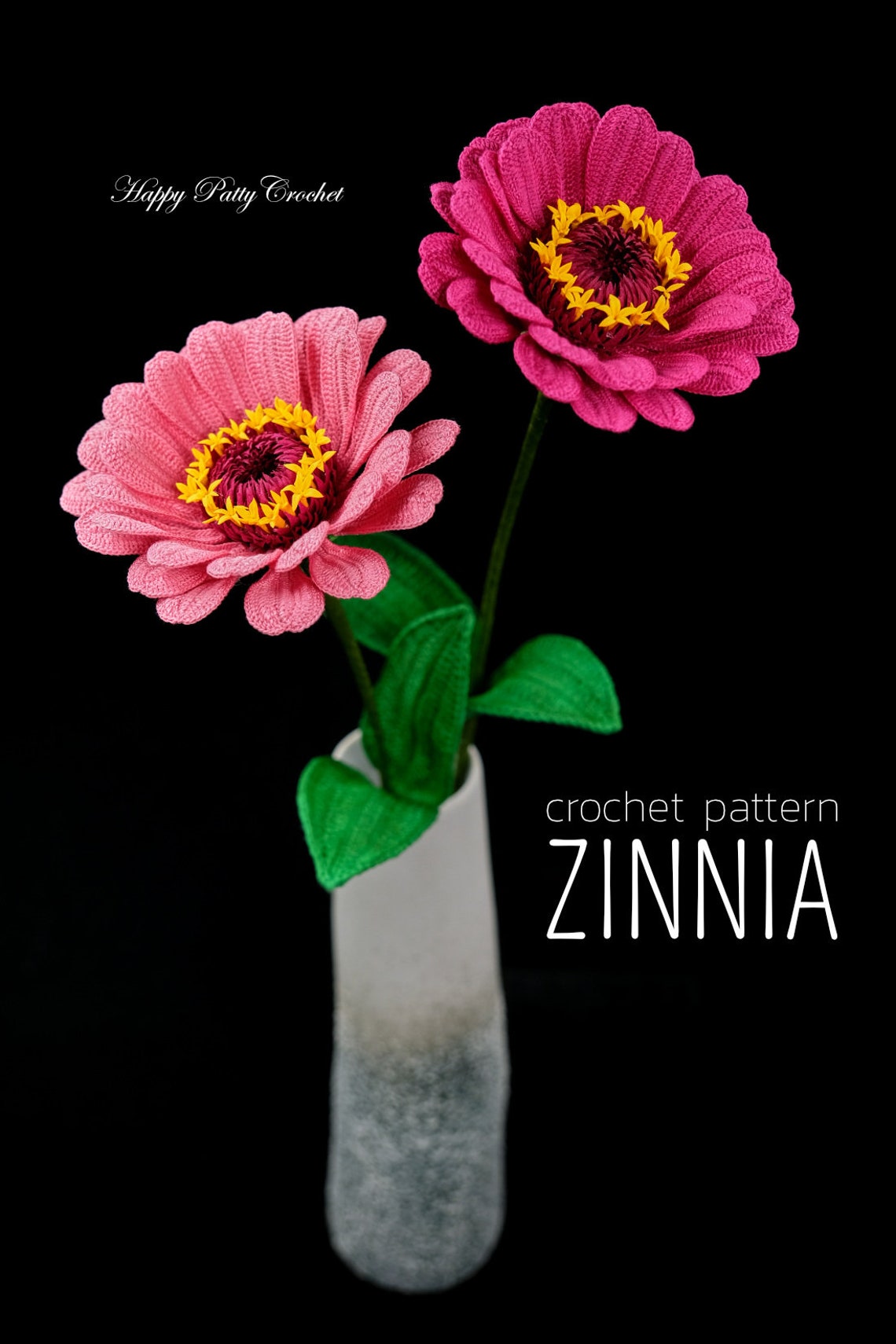Crochet Pattern for a Zinnia Flower Flower Pattern for a Etsy Canada