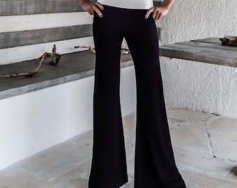 Black Flare Wide Leg Pants / Black Women Pants / Black Flare Pants / Wide  Leg Pants / Black Pants / 35125 -  Norway