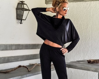 Off Black Oversize Top  / Plus Size Blouse / Plus Size Top / Loose Top / Loose Blouse / Oversize Blouse / Plus Size Blouse / #35099
