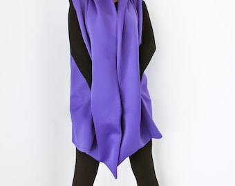 Neoprene Women Vest Coat / Neoprene Women Jacket / Purple Coat / Asymmetric Cardigan / Women Coat / Neoprene Coat / Plus Size / #35370