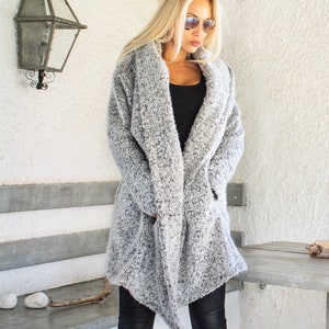 NEW Women Coat, Asymmetric Winter Coat, Hooded Coat, Winter Coat Women, Wool Vest Coat, Warm Winter Coat, Women Outerwear, Long Coat  #35347