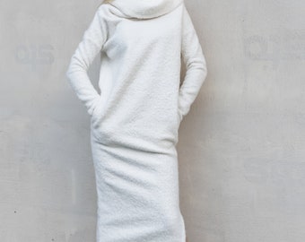 NEW Winter Wool Dress / Winter Outfit / Maxi Dress Winter / Women Sweater Dress / Turtleneck Dress / Plus Size Dress / Loose Dress /  #35306