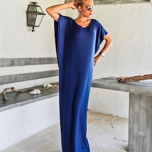 NEW Blue Maxi Dress / Indigo Blue Kaftan / Long Blue Dress / Maxi Dress / Plus Size Dress / Casual Dress / Day Dress / Abaya / #35265