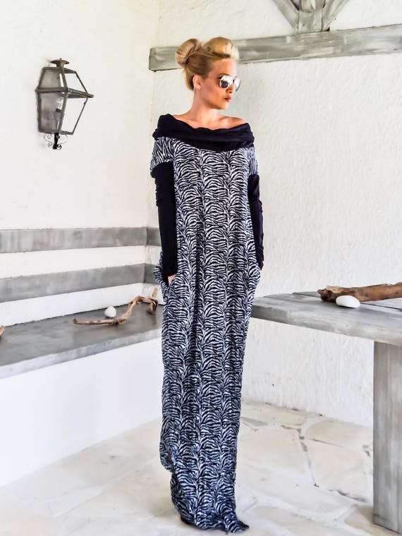 black winter maxi dress