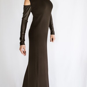NEW Black Maxi Dress / Cold Shoulder Dress / Maxi Dress / Cut Out Maxi Dress / Long Sleeve Dress / Black Dress / Long Black Dress / #35372