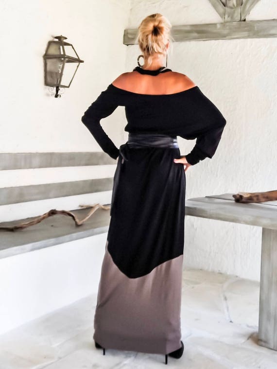 black and tan maxi dress Black and Tan Body Glove Maxi Dress – zade.co.za