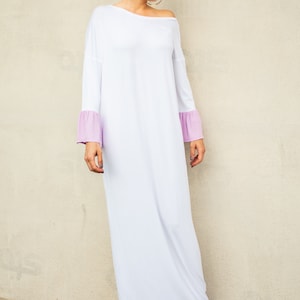 White Open Back Maxi Dress / Dress with Bows / Plus Size Maxi Dress / Bow Dress / Open Back Dress / Long Dress / White Maxi Dress / #35330