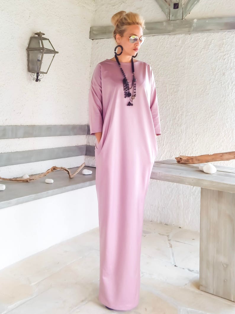 NEW Maxi Dress / Pink Dress / Long Sleeve Maxi Dress / Pink - Etsy