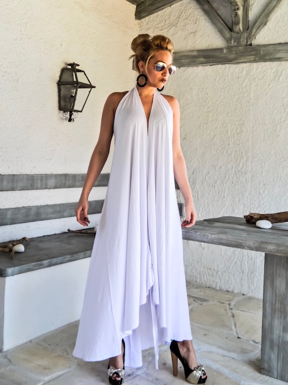 White Summer Maxi Dress / White Kaftan / Asymmetric Plus Size - Etsy  Australia