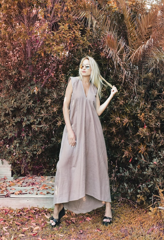 taupe beach dress Dress Macy Summer Light Taupe Light Taupe / XS/S