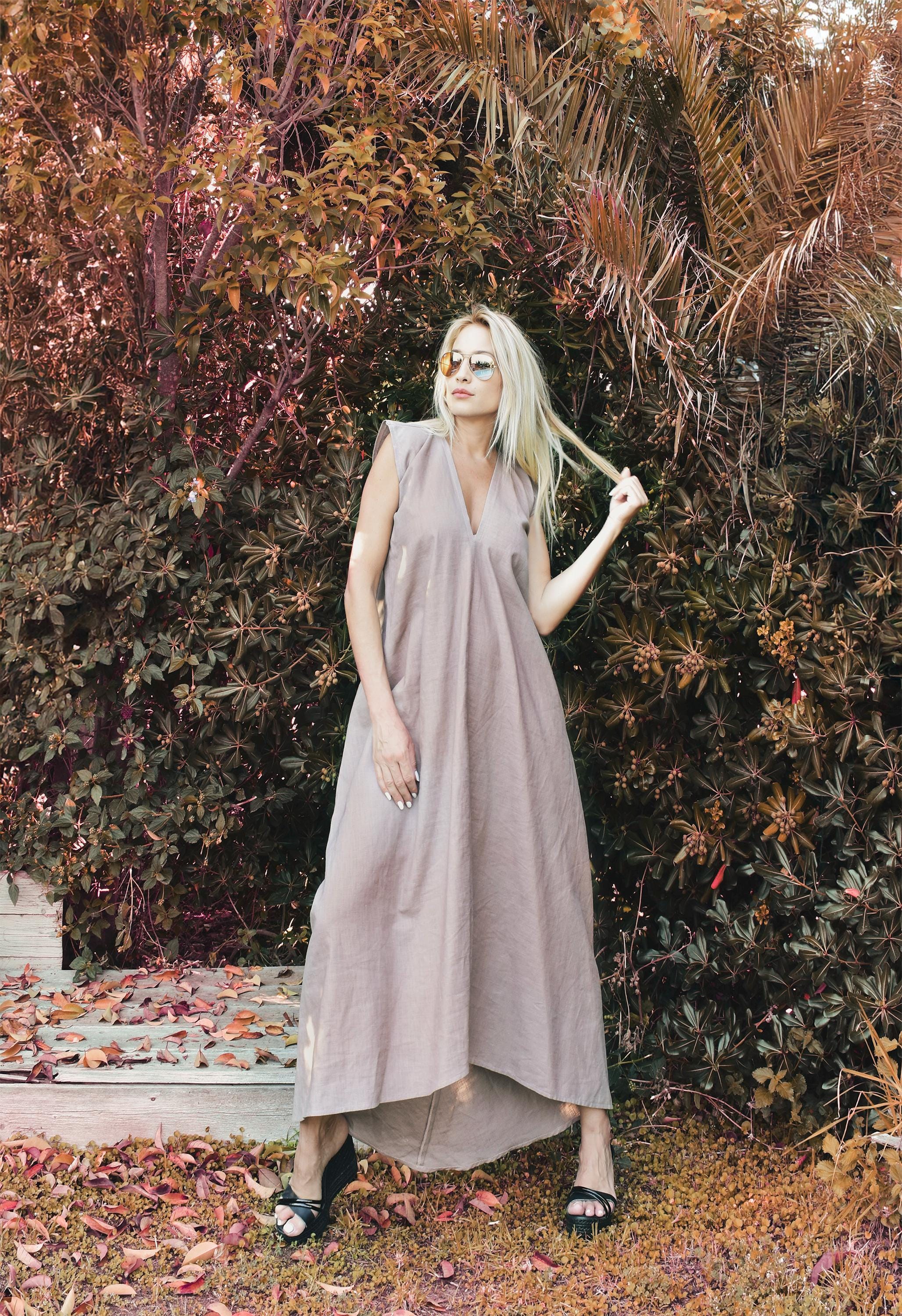 loose summer dress Boho Floral Maxi Sundress
