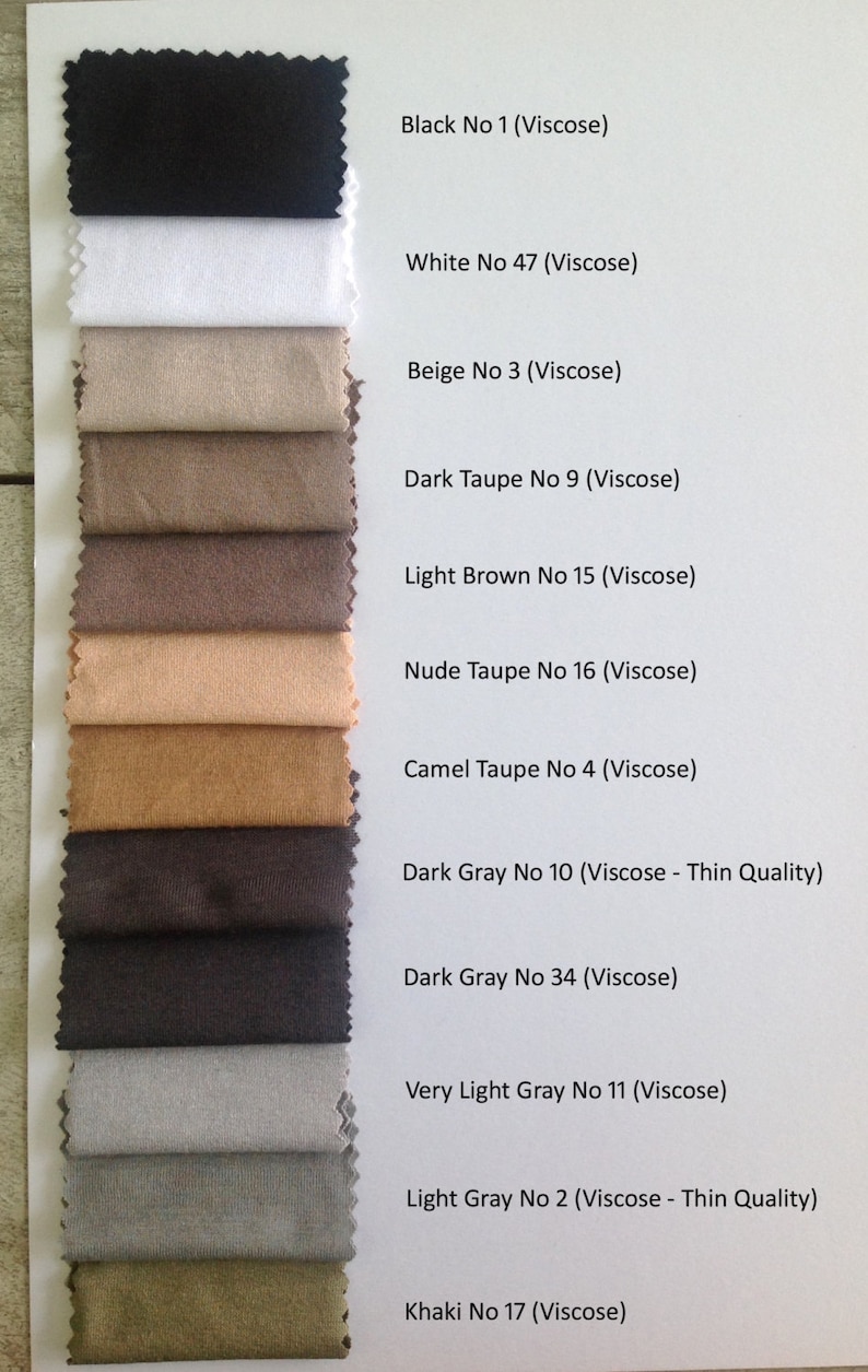 VISCOSE Color Chart image 1