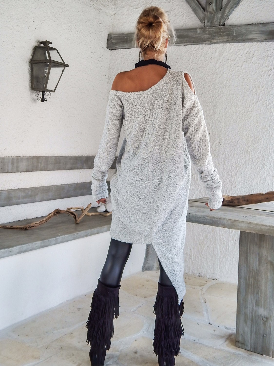 White Sweater / Sweater Dress / Women Sweater / Asymmetrical - Etsy UK
