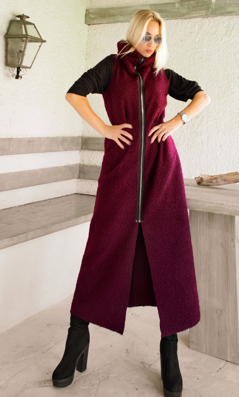 NEW Winter Vest Coat Long Coat Sleeveless Long Vest Maxi Etsy