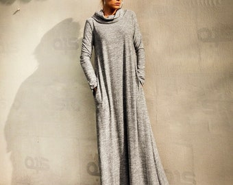 NEW Winter Maxi Dress / Sweaterdress / Plus Size Dress / Turtleneck Dress / Plus Size Maxi Dress / Long Dress / Dress With sleeves / #35287