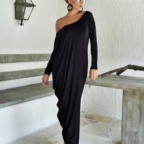Plus Size Maxi Dress Black Kaftan Dress Summer Maxi Dress - Etsy