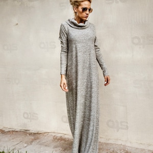 NEW Winter Maxi Dress / Sweaterdress / Plus Size Dress / Turtleneck ...