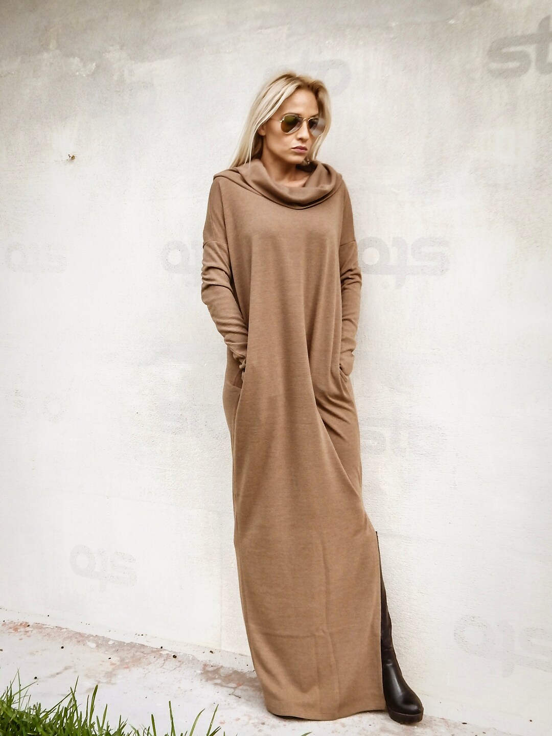 Winter Knit Dress / Maxi Winter Dress / Long Dress for Women / Maxi