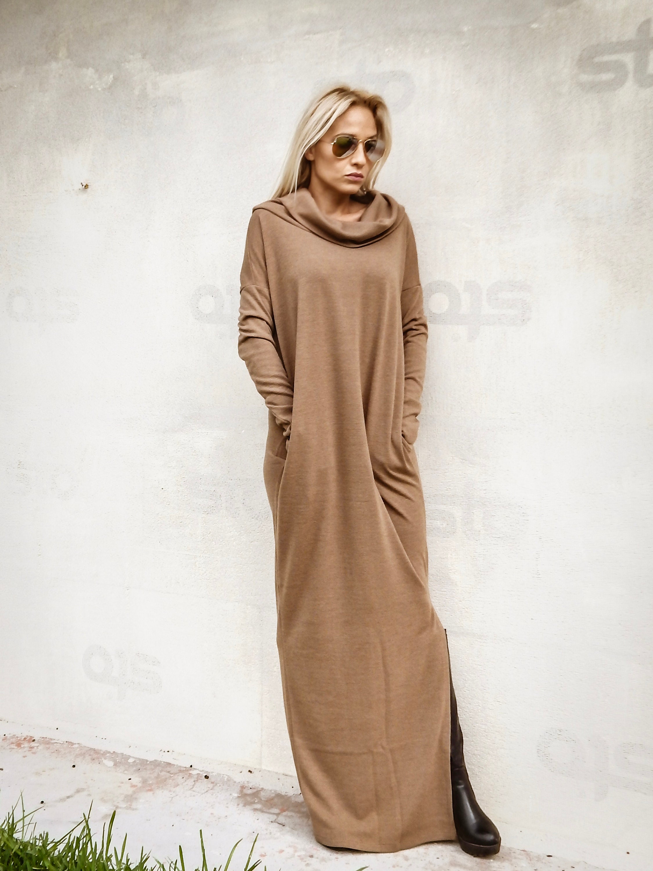 Winter Knit Dress / Maxi Winter Dress / Long Dress for Women / | Etsy