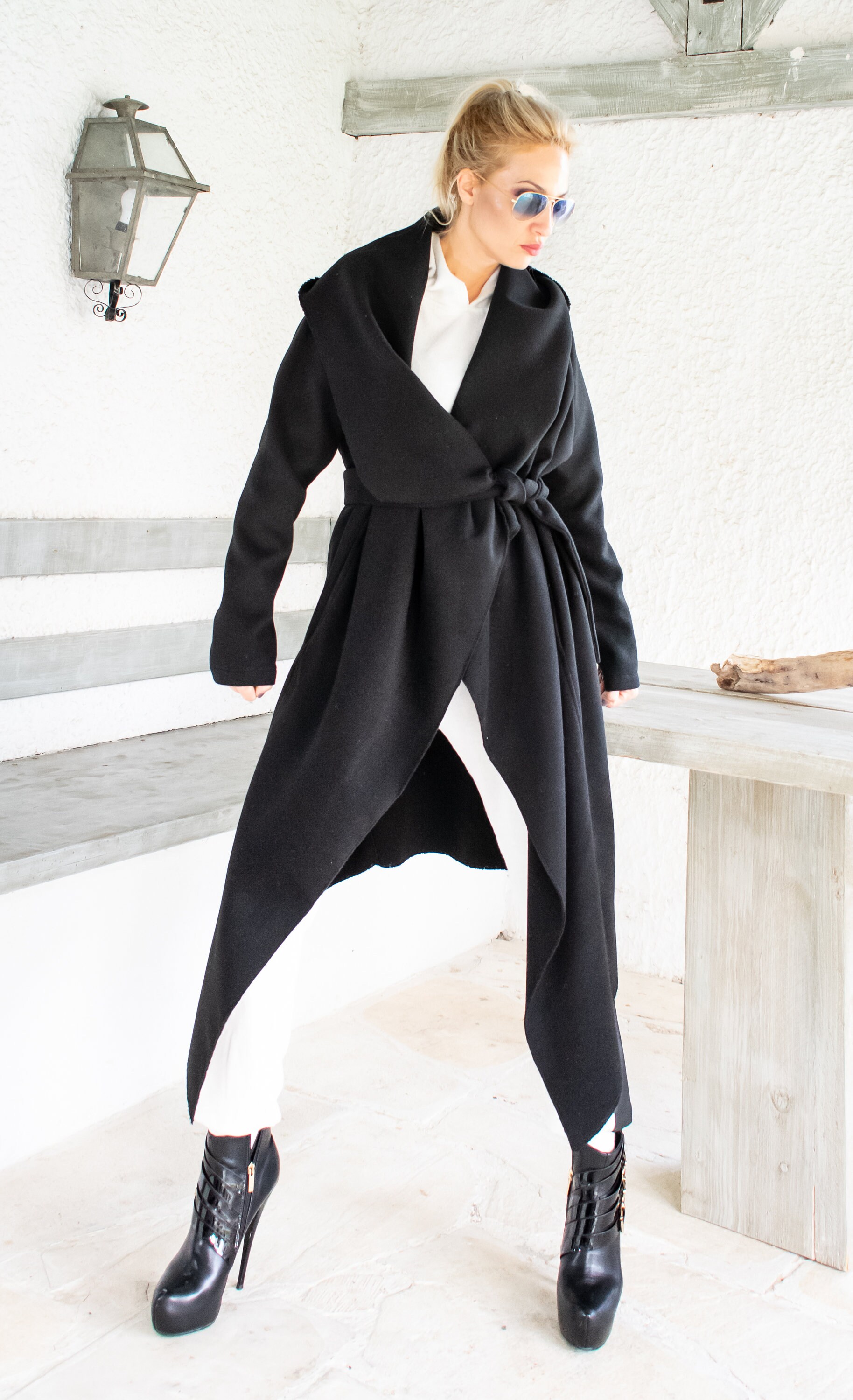 ジャケット・アウター KHOKI 24AW Washed wool coat Black ジャケット・アウター KHOKI 24AW Washed wool coat Black 代購