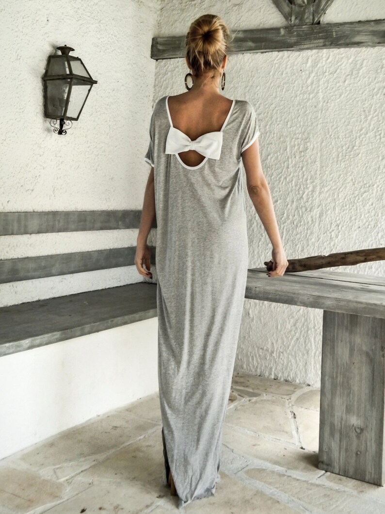 light gray maxi dress