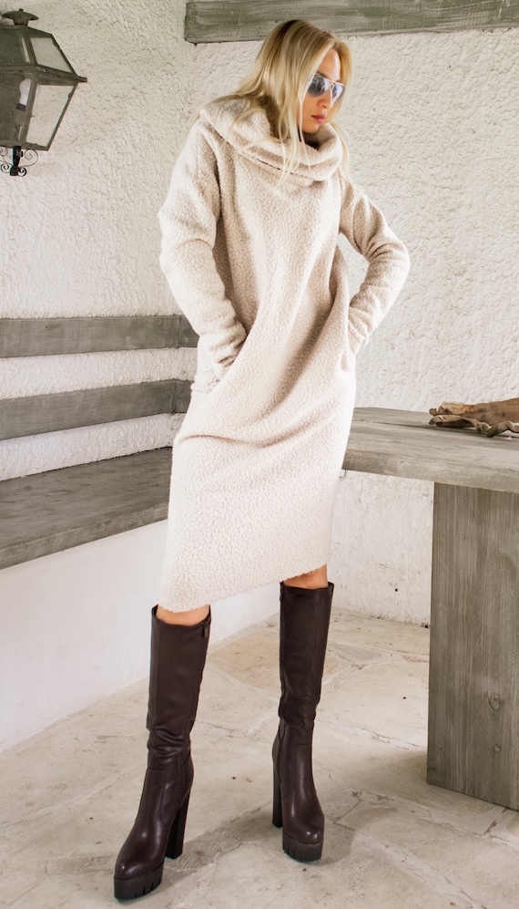 casual flowy dresses Lenore Knit Dress Cream – TOVE Studio main image 0