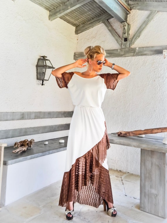 fitted lace wedding dress Plus Size Maxi Dress V Neck for Summer - Green