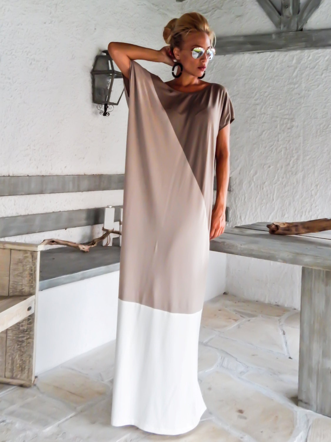 Ivory Dress in Beige main image 1