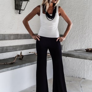 long black flare pants