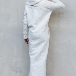 NEW Sweater dress / Winter Maxi Dress / Wool Dress / White Dress / Plus Size dress / White Maxi Dress / Comfortable Dress / Plus Size 35306 image 6