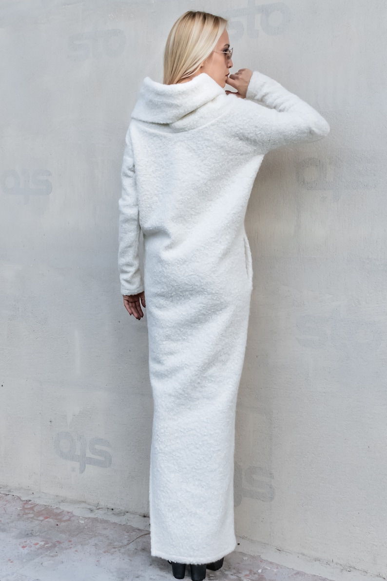 NEW Sweater dress / Winter Maxi Dress / Wool Dress / White Dress / Plus Size dress / White Maxi Dress / Comfortable Dress / Plus Size 35306 image 6