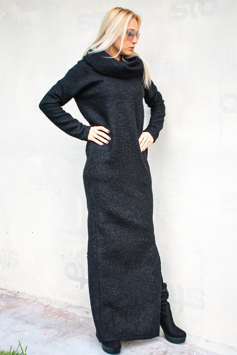 NEW Sweater dress / Winter Maxi Dress / Wool Dress / Warm Etsy